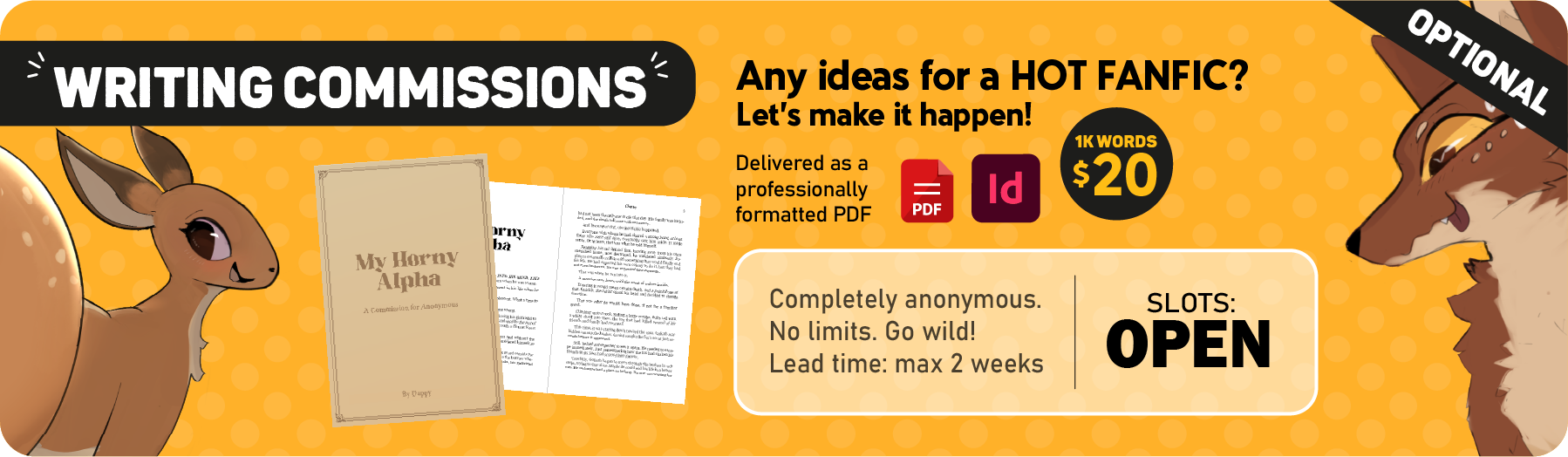 Writing Commission Poster